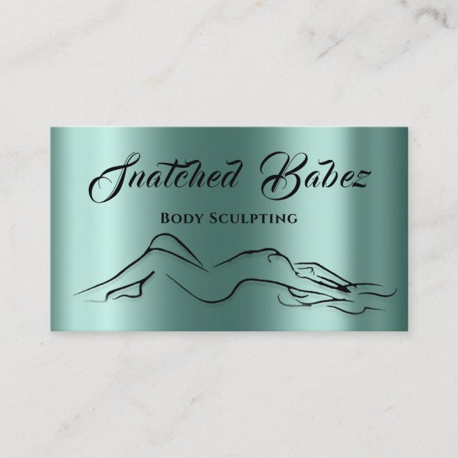 Körpermodellierung Schönheitslogo Massage Aquamari Visitenkarte (Vorderseite)