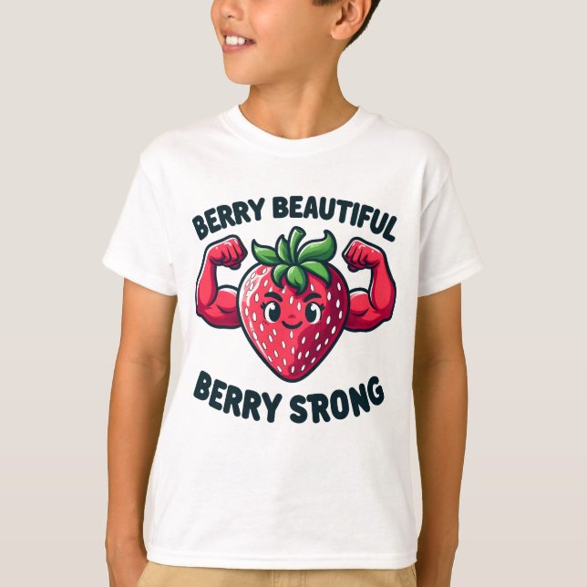 Körperpositionierung Erdbeere T-Shirt (Vorderseite)