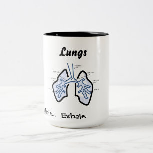 Körperteile -- Menschliche Lungen Zweifarbige Tasse