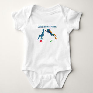 Korrekte Arbeitsstellung Scuba Diver Kleidung Funn Baby Strampler