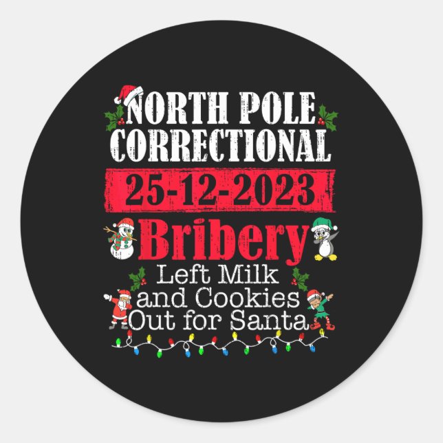 Korrekte Bestechung am Nordpol Verlassen Milchkeks Runder Aufkleber (Vorderseite)