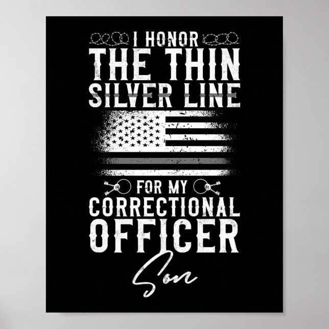 Korrektor I ehrt die dünne Silber Linie Poster (Vorne)