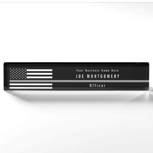 Korrektur des Monogramms für das amerikanische Fla Namensplakette (Vorderseite)