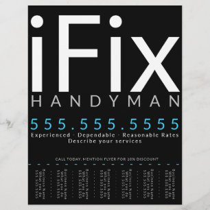 Korrektur. Handyman Reparatur Business individuell Flyer