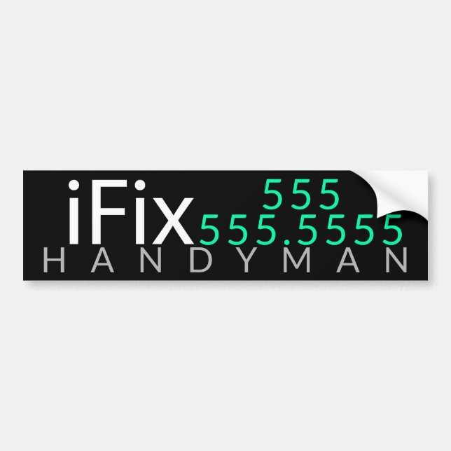 Korrektur. Handyman. Reparatur der Unternehmensför Autoaufkleber (Vorne)