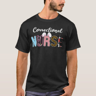 Korrektur-Krankenschwester Osterhase Stethoskop Le T-Shirt