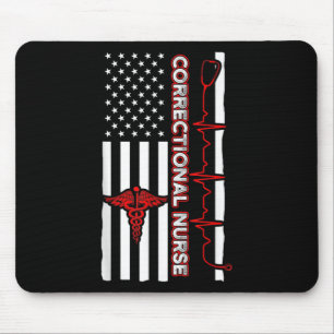 Korrektur Nurse USA Flag Nursing RN Mousepad