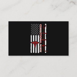 Korrektur Nurse USA Flag Nursing RN Visitenkarte