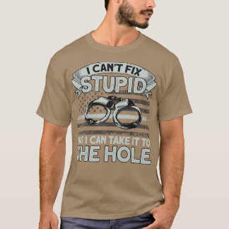 Korrektur-Offizier bringen es zum Loch Thin Silv T-Shirt