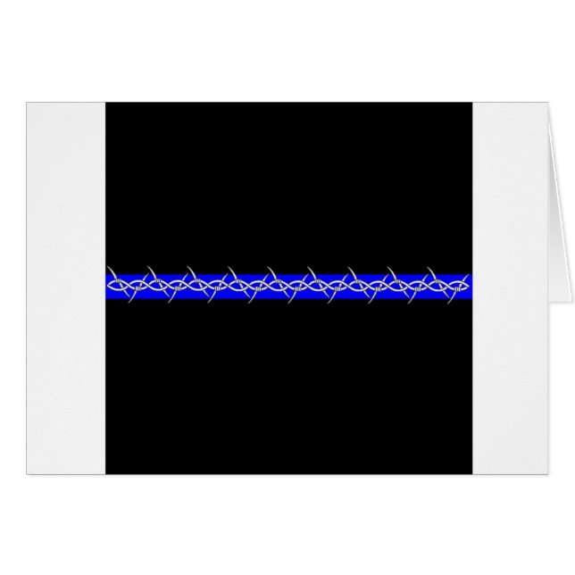 Korrektur-Stacheldraht Blue Line (Vorderseite (Horizontal))
