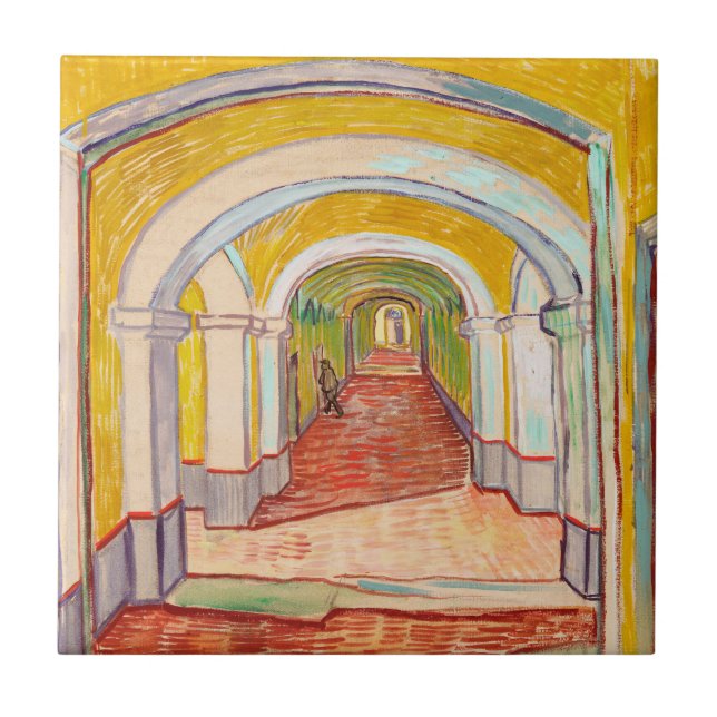Korridor von St. Paul Asylum (Vincent van Gogh) Fliese (Vorderseite)