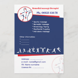 Korrigierende Massage Flyer Vorlage