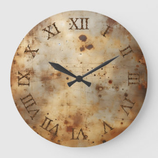 korrodierter Stahl Große Wanduhr