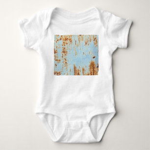 Korrodiertes Metall, Grunge Textur Hintergrund. Baby Strampler