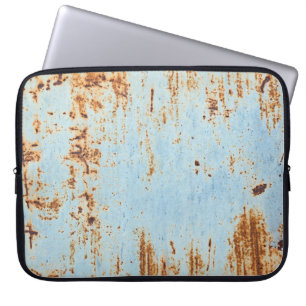 Korrodiertes Metall, Grunge Textur Hintergrund. Laptopschutzhülle
