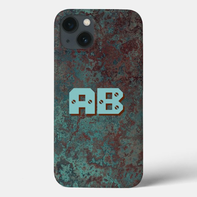 Korrosion "Kupfer" Druck Monogram iPhone Gehäuse Case-Mate iPhone Hülle (Rückseite)