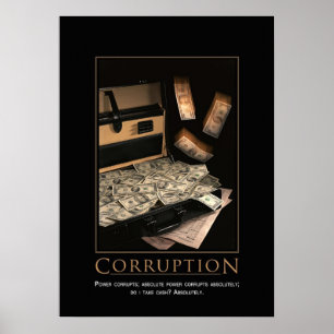 Korruption Motivierend Poster