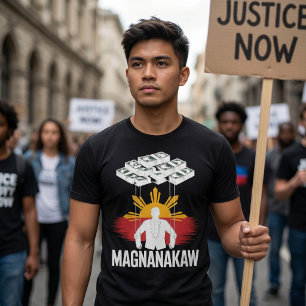 Korruptionsprotest Filipino-T-Shirt Volksmacht T-Shirt