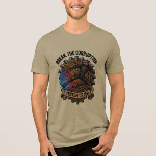Korruptionssystem absturz zerbrechen Tri-Blend shirt