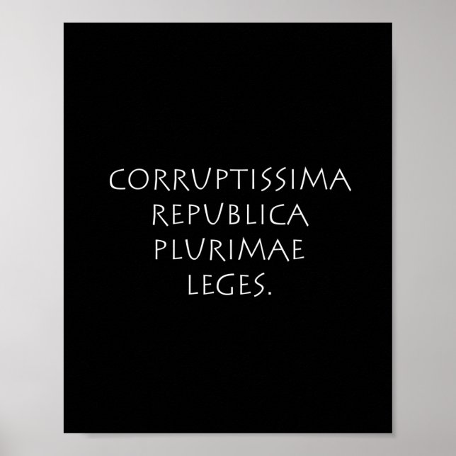 Korruptissima republica plurimae leges poster (Vorne)
