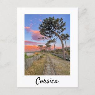 Korsika Eisenbahn während Sunset Frankreich Postkarte