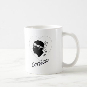 Korsika-Flaggen-Herz Kaffeetasse