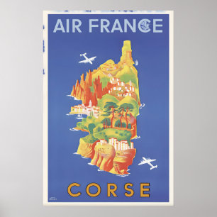 Korsika Frankreich Vintage Reiseposter Kundenspezi Poster