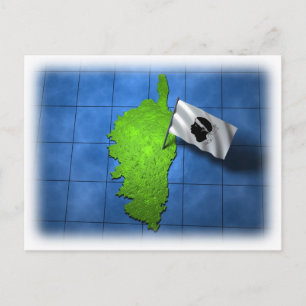 Korsika mit eigener Flagge Postkarte