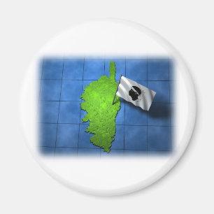 Korsika mit seiner eigenen Flagge Magnet