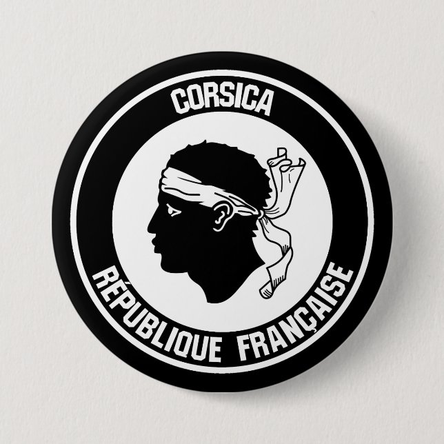 Korsika-RundEmblem Button (Vorderseite)