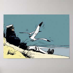 Korto Maltese am Ufer Poster