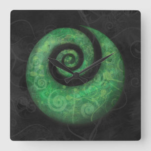 Koru-Geschäft Quadratische Wanduhr