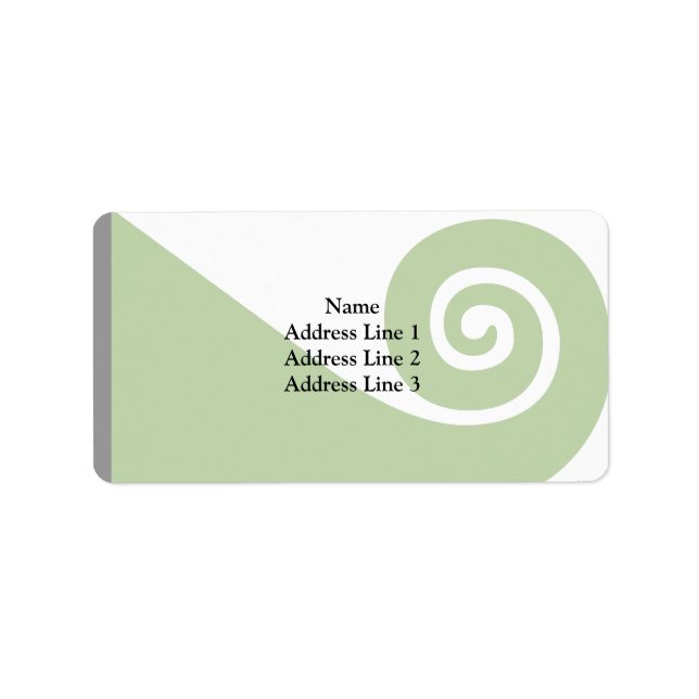 Koru, Neuseeland Adressaufkleber (Vorne)