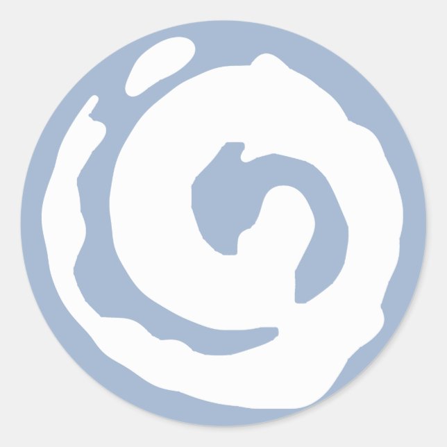 Koru Runder Aufkleber (Vorderseite)