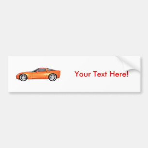 Korvette 2008: Sportwagen: OrangenFinish: Autoaufkleber