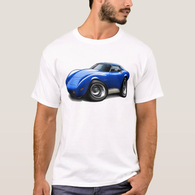 Korvette-Blau-Auto 1973-76 T-Shirt (Vorderseite)