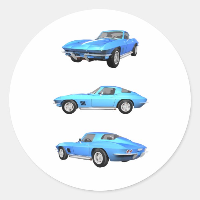 Korvette C2 1967: Runder Aufkleber (Vorderseite)