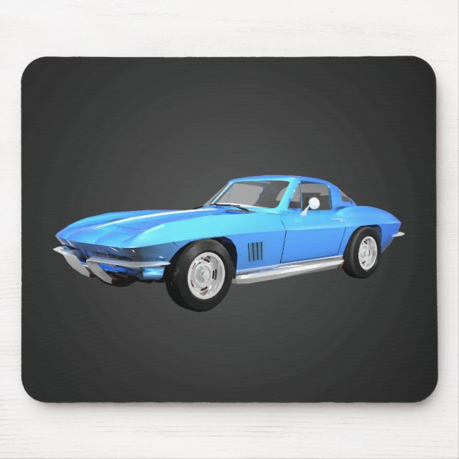 Korvette-Sport-Auto 1967: Blaues Ende: Mousepad (Vorne)