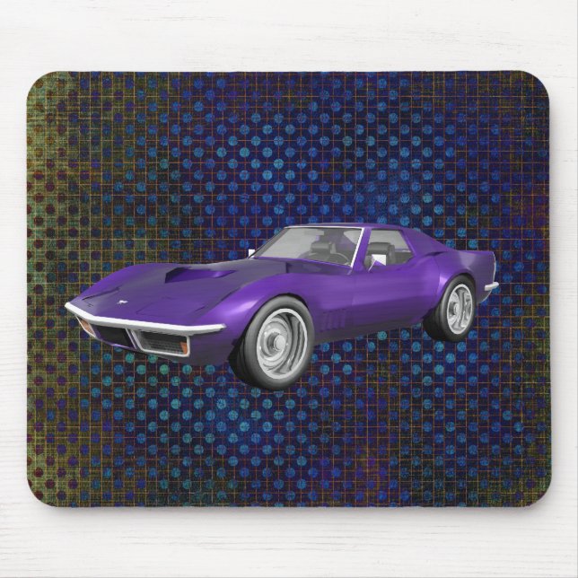 Korvette-Sport-Auto 1970: Lila Ende: Mousepad (Vorne)
