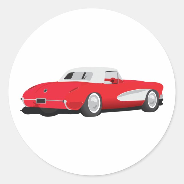 Korvette von 1959 runder aufkleber (Vorderseite)