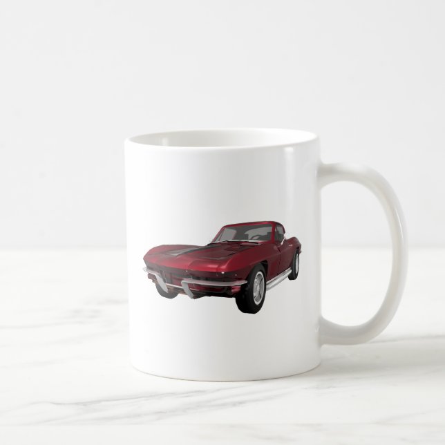 Korvette von 1967: Sportwagen: Candy Apple Finish: Kaffeetasse (Rechts)