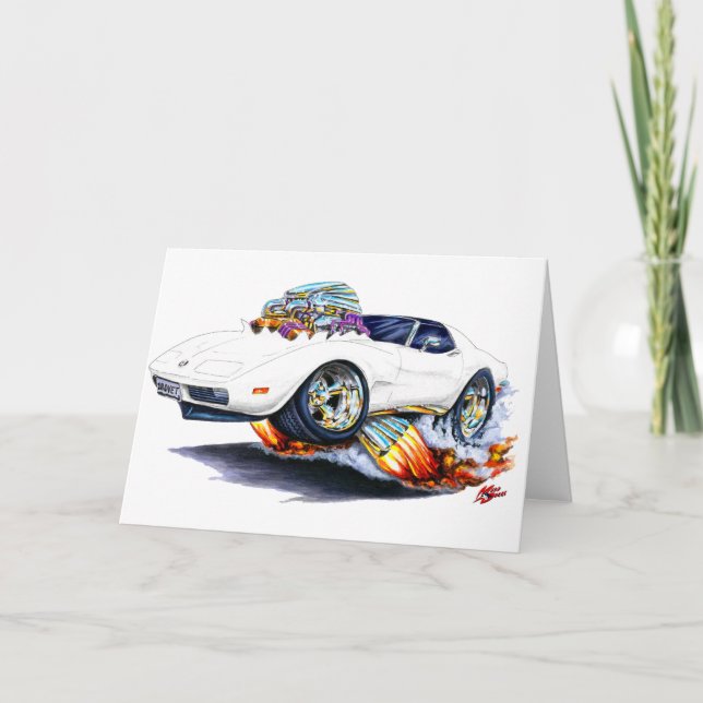 Korvette-Weiß-Auto 1973-76 Karte (Vorderseite)