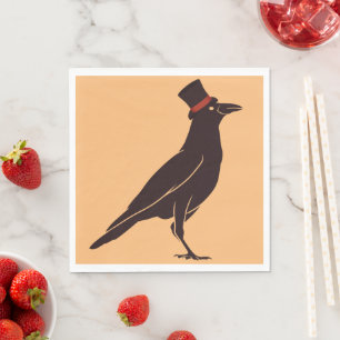 Korviden - Tophat Blackbird Raven Serviette