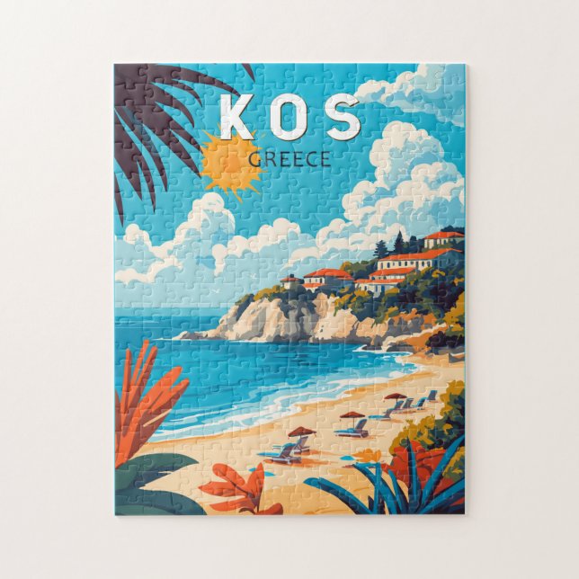 Kos Griechenland Reisen Kunst Vintag (Vertikal)
