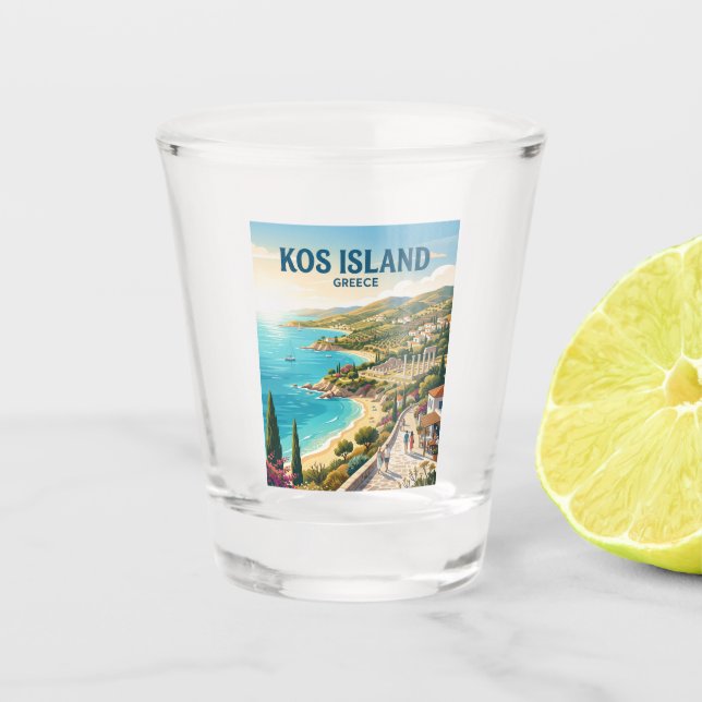 Kos Insel Griechenland Schnapsglas (Vorderseite)