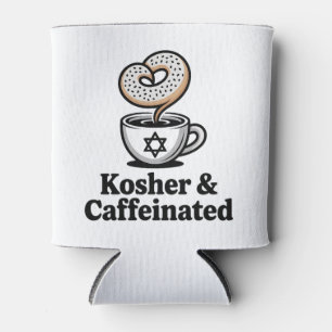 Koscher und koffeinierter jüdischer Kaffee Hanukka Dosenkühler