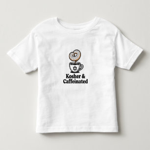 Koscher und koffeinierter jüdischer Kaffee Hanukka Kleinkind T-shirt