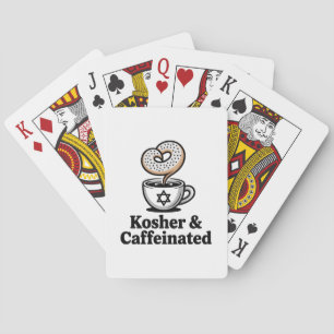 Koscher und koffeinierter jüdischer Kaffee Hanukka Spielkarten