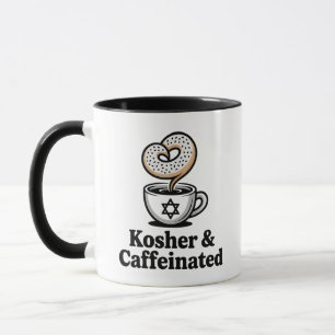 Koscher und koffeinierter jüdischer Kaffee Hanukka Tasse