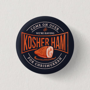 Koscherer Schinken für Chrismukkah Chanukka Button